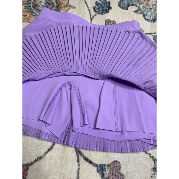 Spanx Yes Pleats Skort Athletic Tennis Golf Skirt Shorts Women's Medium Lilac - Picture 6 of 6